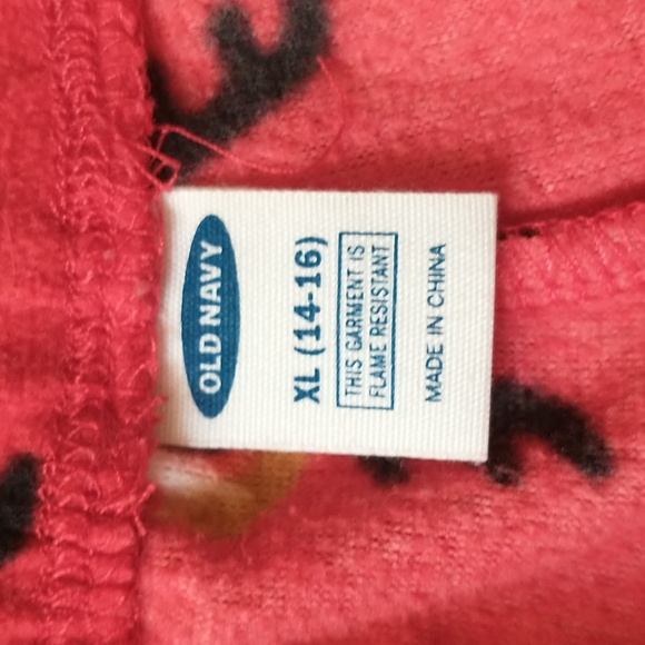 EUC soft youth pj pants, smiling bulldog with antlers & red sunglasses, holiday - Picture 2 of 3